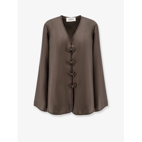 Mandarin Closure Silk Top