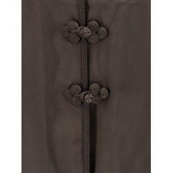 Mandarin Closure Silk Top