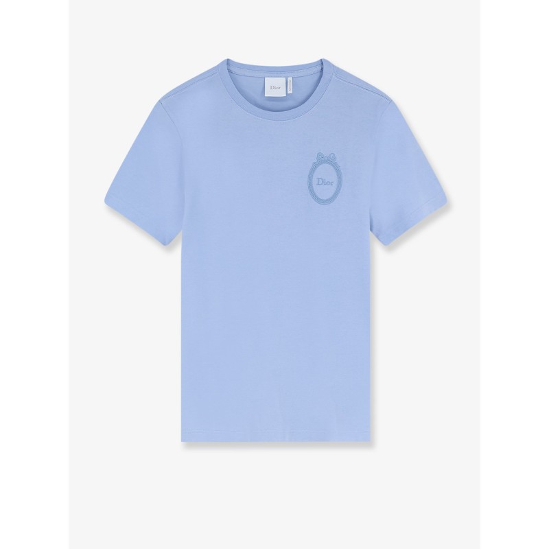 Cotton T-shirt with Dior Medallion embroidery