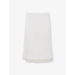 Layered viscose and linen blend skirt