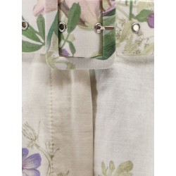 Pansy cotton blend shorts with all-over floral pattern