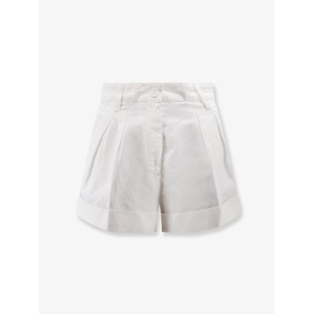 Cotton and linen shorts