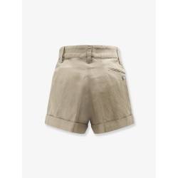 Cotton and linen shorts