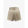 Cotton and linen shorts