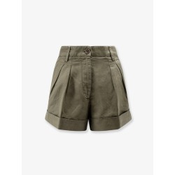 Cotton and linen shorts