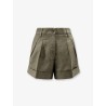 Cotton and linen shorts