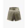 Cotton and linen shorts
