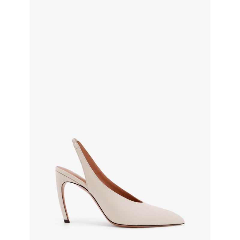 Viper leather slingback pumps