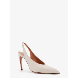 Viper leather slingback pumps