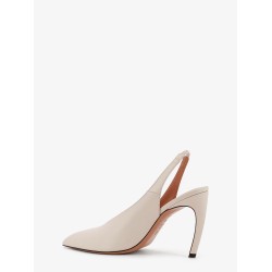 Viper leather slingback pumps