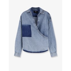 Cotton shirt with washed-out effect