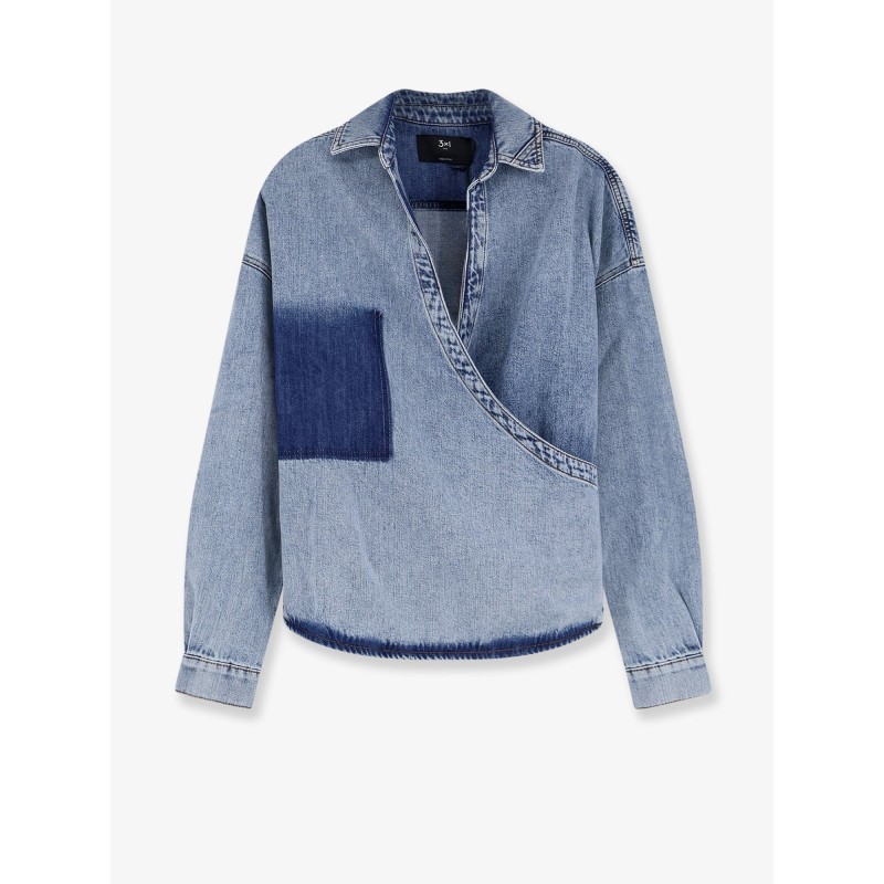 Cotton shirt with washed-out effect