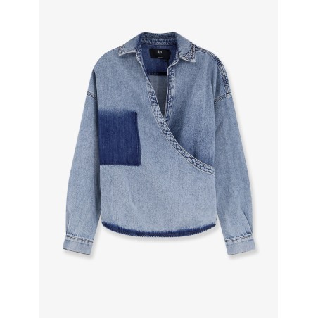 Cotton shirt with washed-out effect