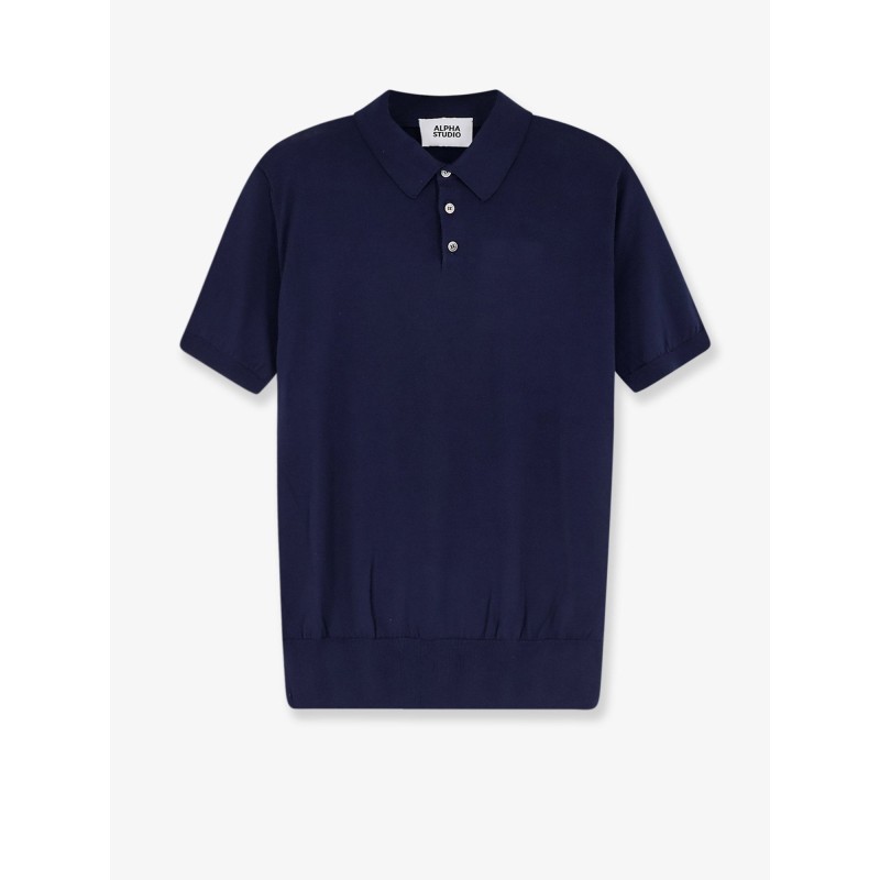 Cotton and silk blend polo shirt
