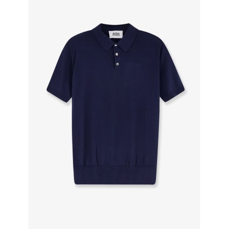 Cotton and silk blend polo shirt