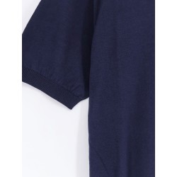 Cotton and silk blend polo shirt